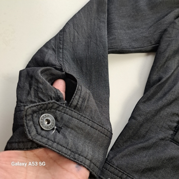 Tahari Women Soft Collared Neck Long Sleeve Jacket w Pockets Charcoal Size XL - Picture 6 of 14